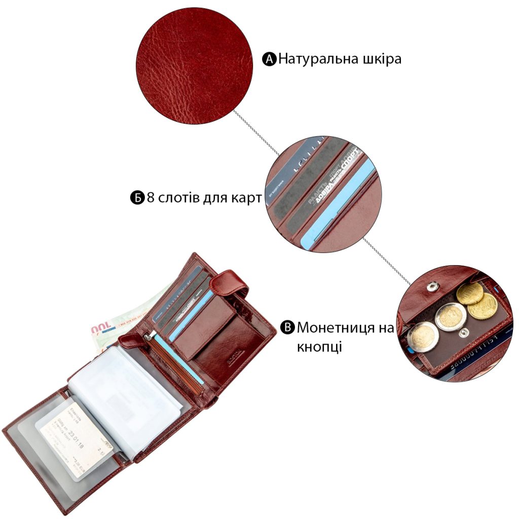 Гаманець Boston Коричневий (18814) - зображення 4