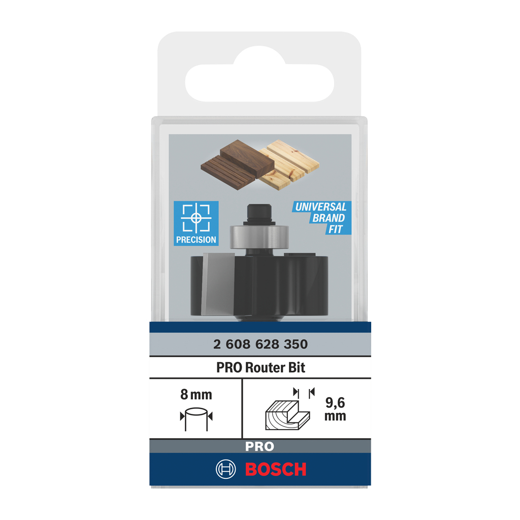 Фреза Bosch Professional для вибірки паза, Std, S8, D31.8, L12.5 (2.608.628.350) - зображення 2