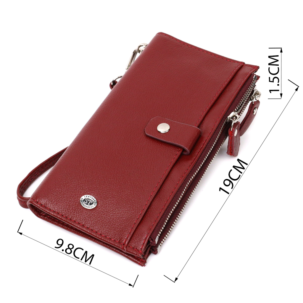 Гаманець ST Leather Бордовий (19433) - зображення 3