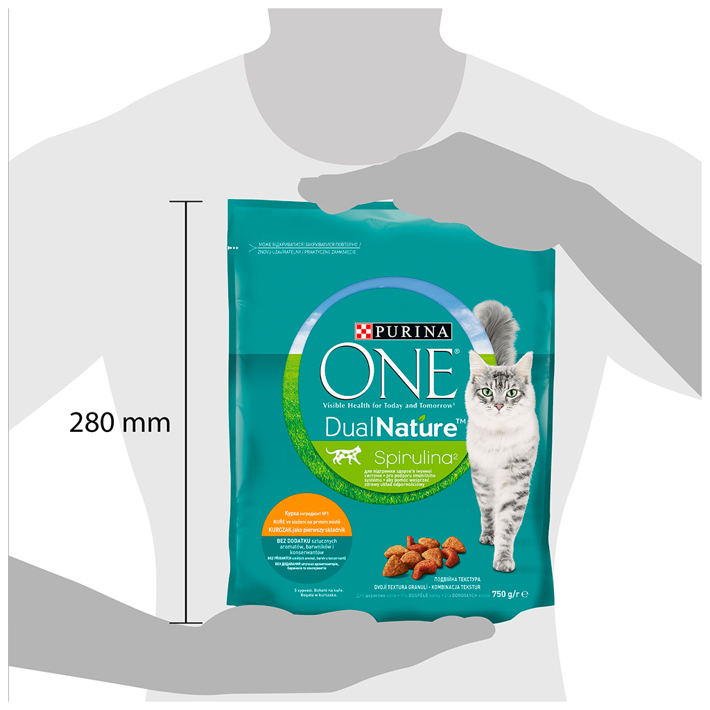 Сухий корм для кішок Purina One DualNature з куркою 750 г (7613036257633) - зображення 3