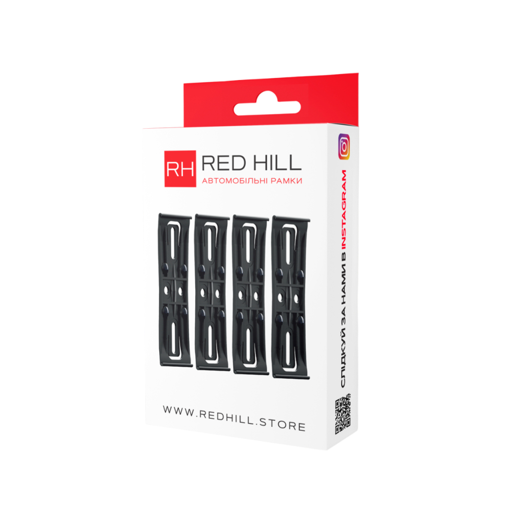 Рамка номерного знака RedHill невидимки прозорі к-т 4шт (24-054-IS) - зображення 2