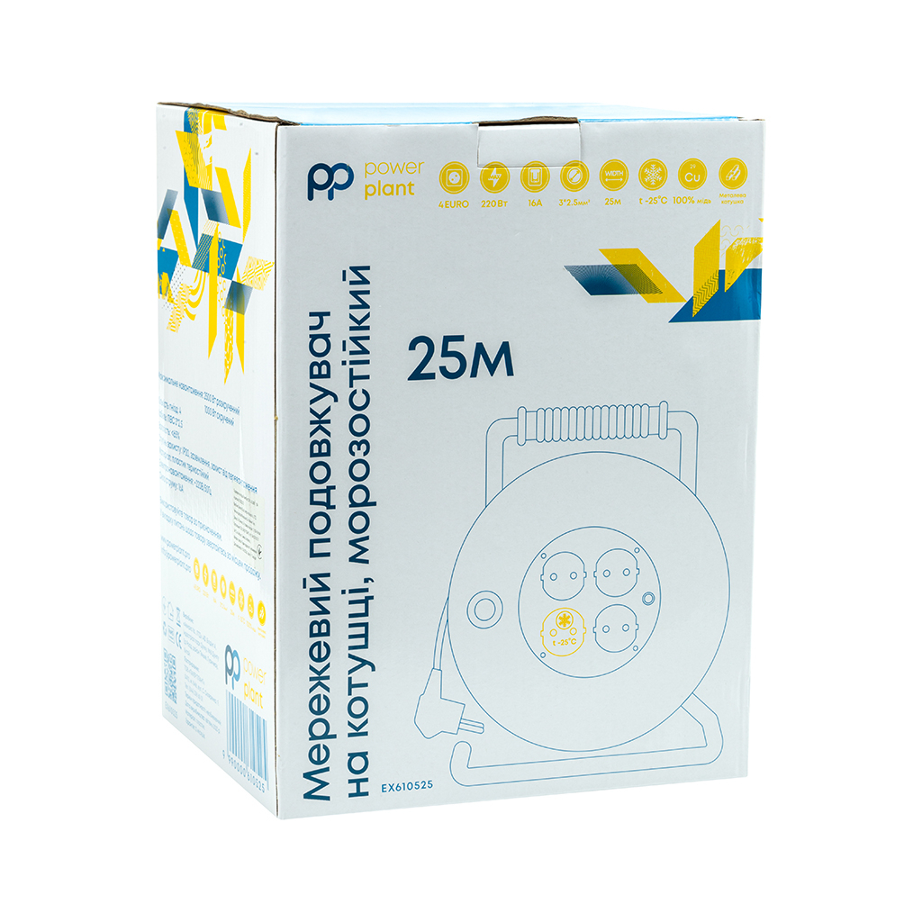 Мережевий подовжувач PowerPlant JY-20022/25, 25м (EX610525) - зображення 2