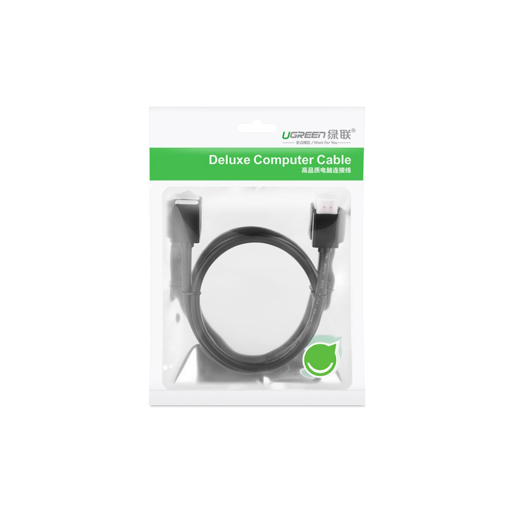 Кабель мультимедійний HDMI M to HDMI F 1.0m HD107 black UGREEN (10141) - зображення 4