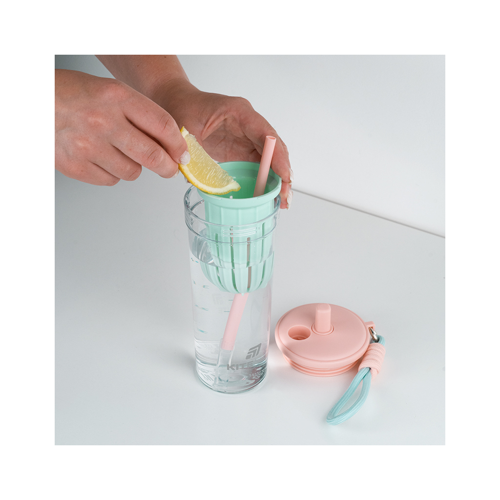 Пляшка для води Kite 650 мл, рожево-зелений (K25-1219-1) - зображення 6