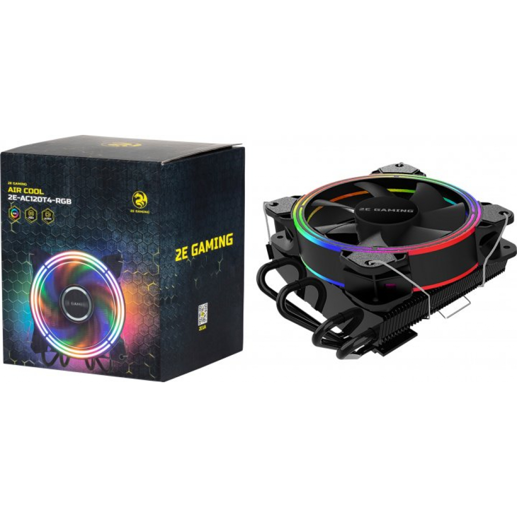 Кулер до процесора 2E GAMING AIR COOL (2E-AC120T4-RGB) - зображення 6
