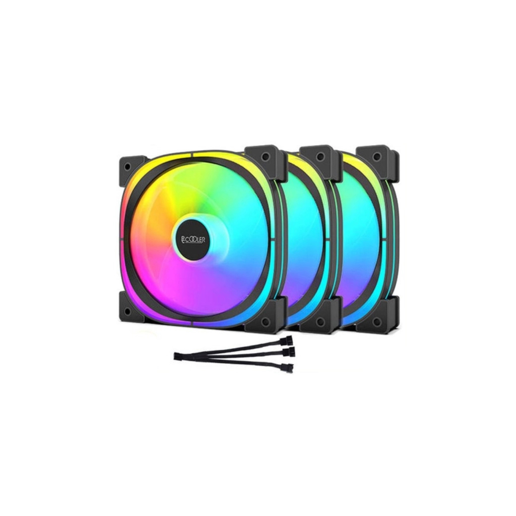 Кулер до корпусу PcCooler EF 120 ARGB BK 3 IN 1 Black - зображення 1