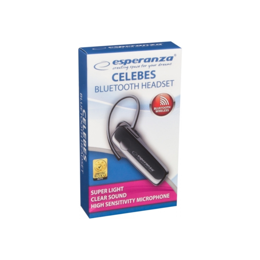Bluetooth-гарнітура Esperanza Celebes Black (EH184K) - зображення 3