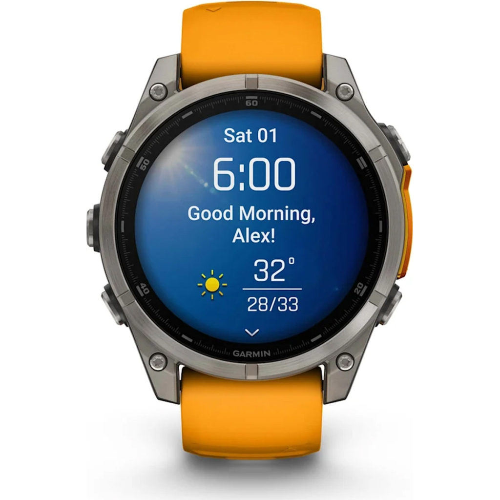 Смарт-годинник Garmin fenix 8 47mm, AMOLED, Saph, Ti/Bare/Grpht, SparkOrg/GrphtBd, (010-02904-11) - изображение 12