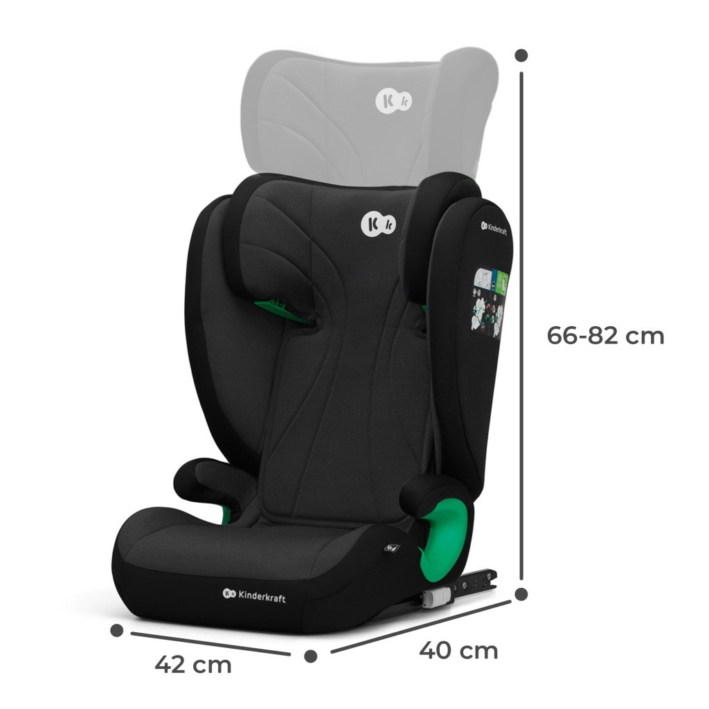 Автокрісло Kinderkraft Junior Fix 2 i-Size Graphite Black (KCJUFI20BLK0000) (5902533921560) - зображення 12