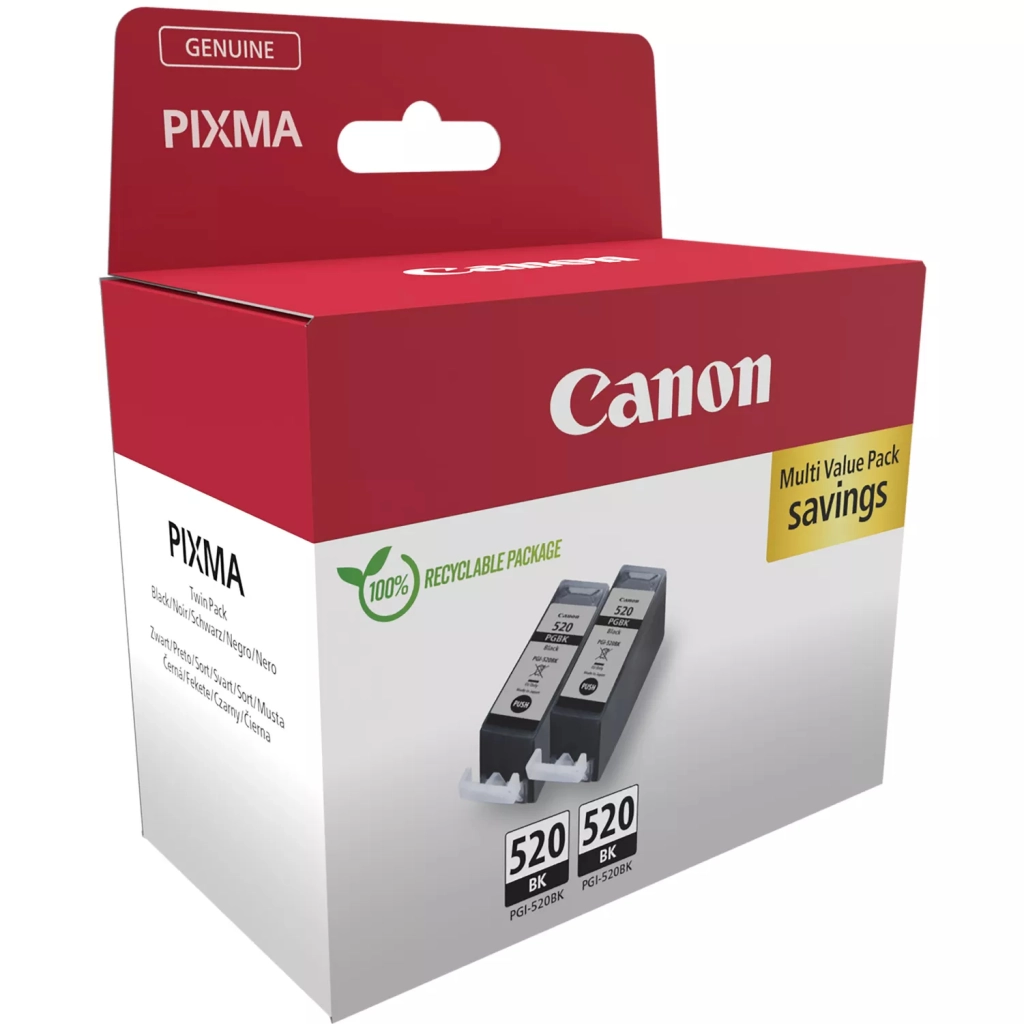 Картридж Canon PGI-520 Black Double pack, carton (2932B019) - зображення 2