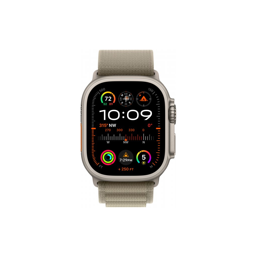Смарт-годинник Apple Watch Ultra 2 GPS + Cellular, 49mm Titanium Case with Olive Alpine Loop - Medium (MREY3UL/A) - зображення 2