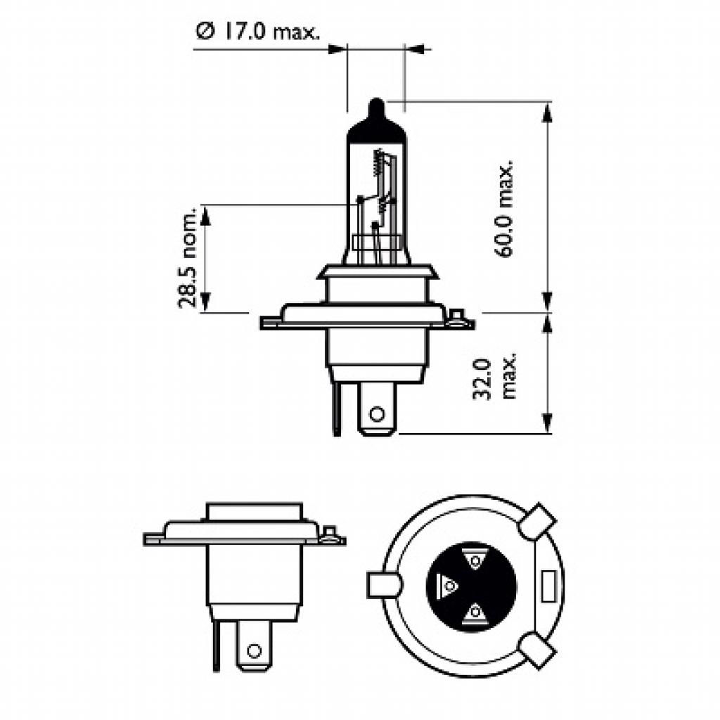 Автолампа Philips галогенова 60/55W (12342 CTV BW) - зображення 3