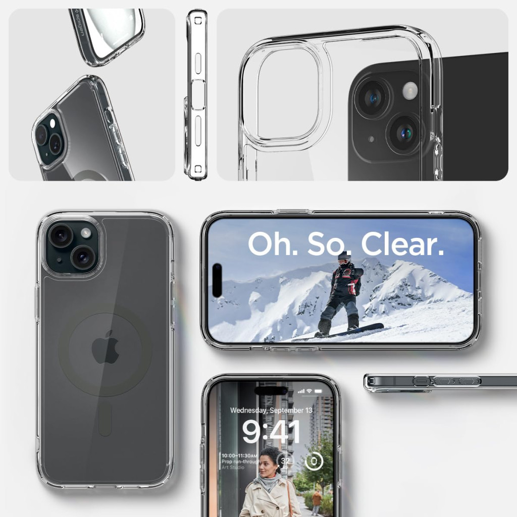 Чохол до мобільного телефона Spigen Apple iPhone 15 Ultra Hybrid MagFit Graphite (ACS06804) - изображение 10