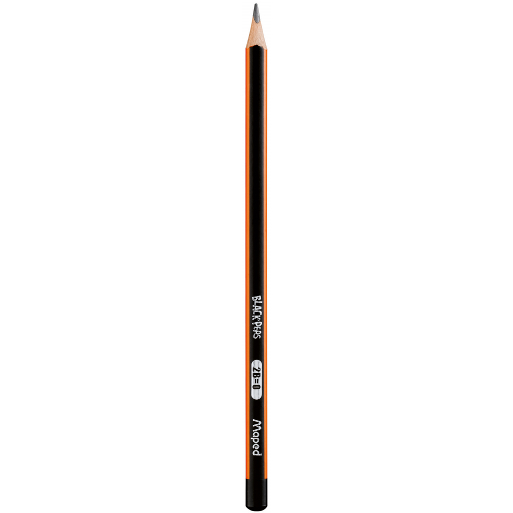 Олівець графітний Maped BLACK PEPS, 2B, без ластика (MP.850022) - изображение 1