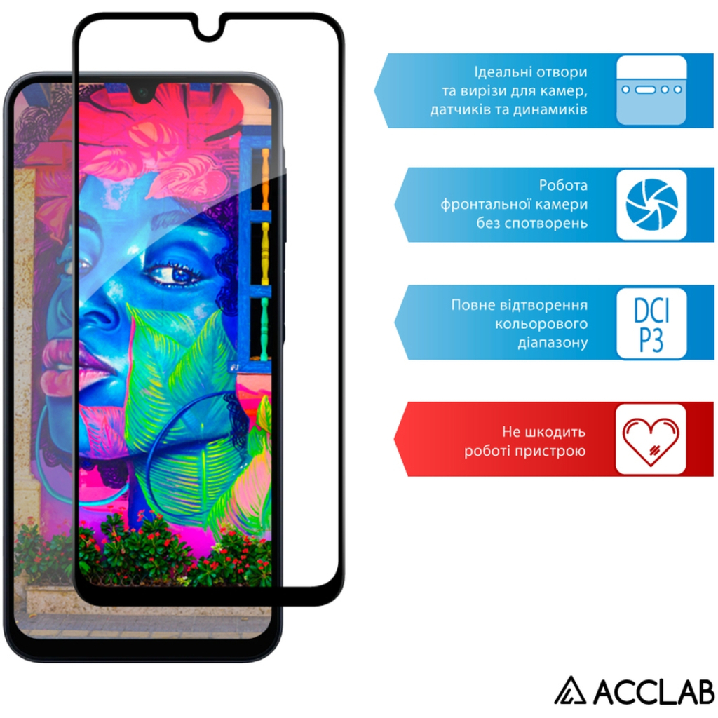 Скло захисне ACCLAB Full Glue Samsung A16 Black (1283126598821) - зображення 5