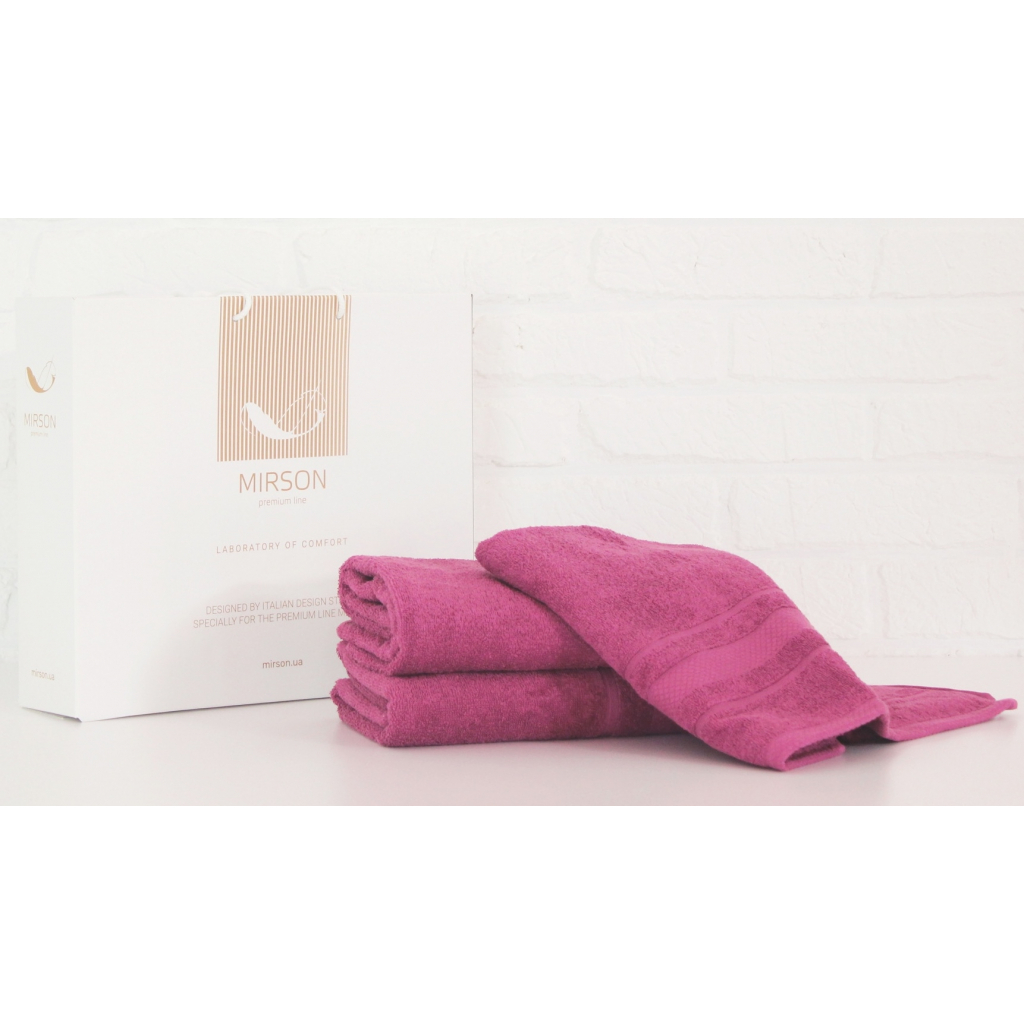 Рушник MirSon набір банних 5081 Elite SoftNess Plum 50х90, 70х140, 100х150 (2200003961010) - зображення 1