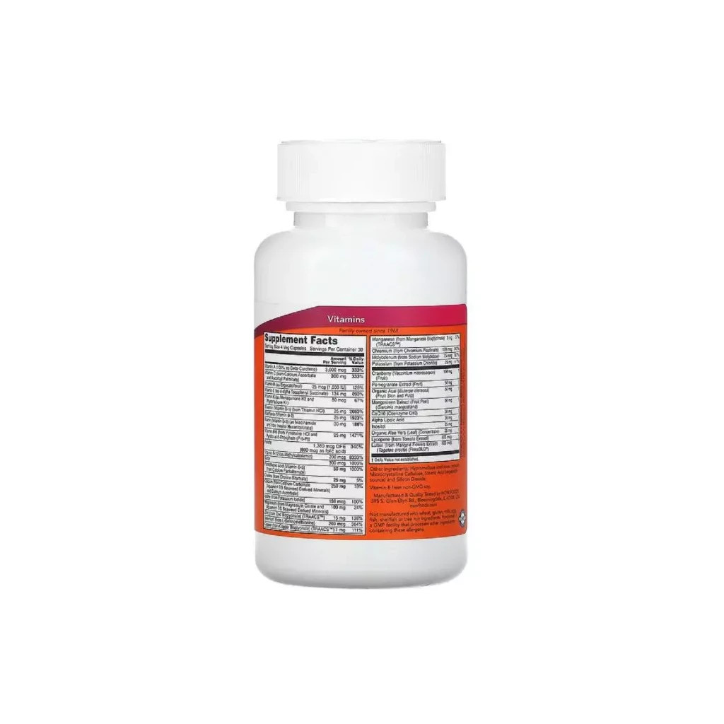 Вітамінно-мінеральний комплекс Now Foods Комплекс Для Жінок, Eve Capsules, Superior Women's Multi, 120 рослин (NOW-03798) - зображення 2