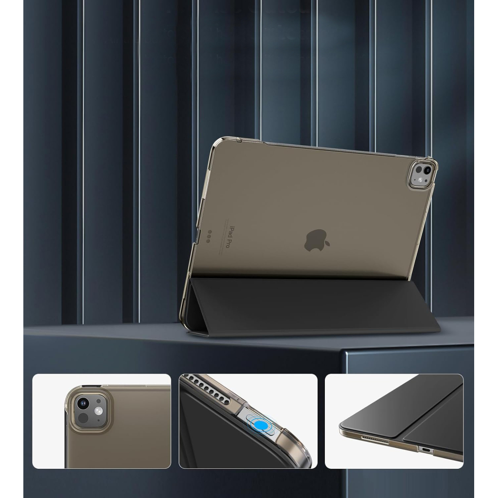 Чохол до планшета BeCover Tri Fold Hard Apple iPad Pro 13" M4 2024 Black (711730) - зображення 3