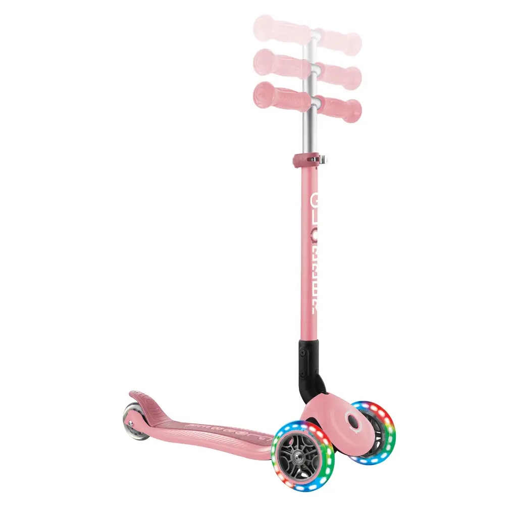 Самокат Globber Primo Foldable Lights колеса з підсвіткою до 50 кг 3+ Пастельно-рожевий (432-211-3) - зображення 7
