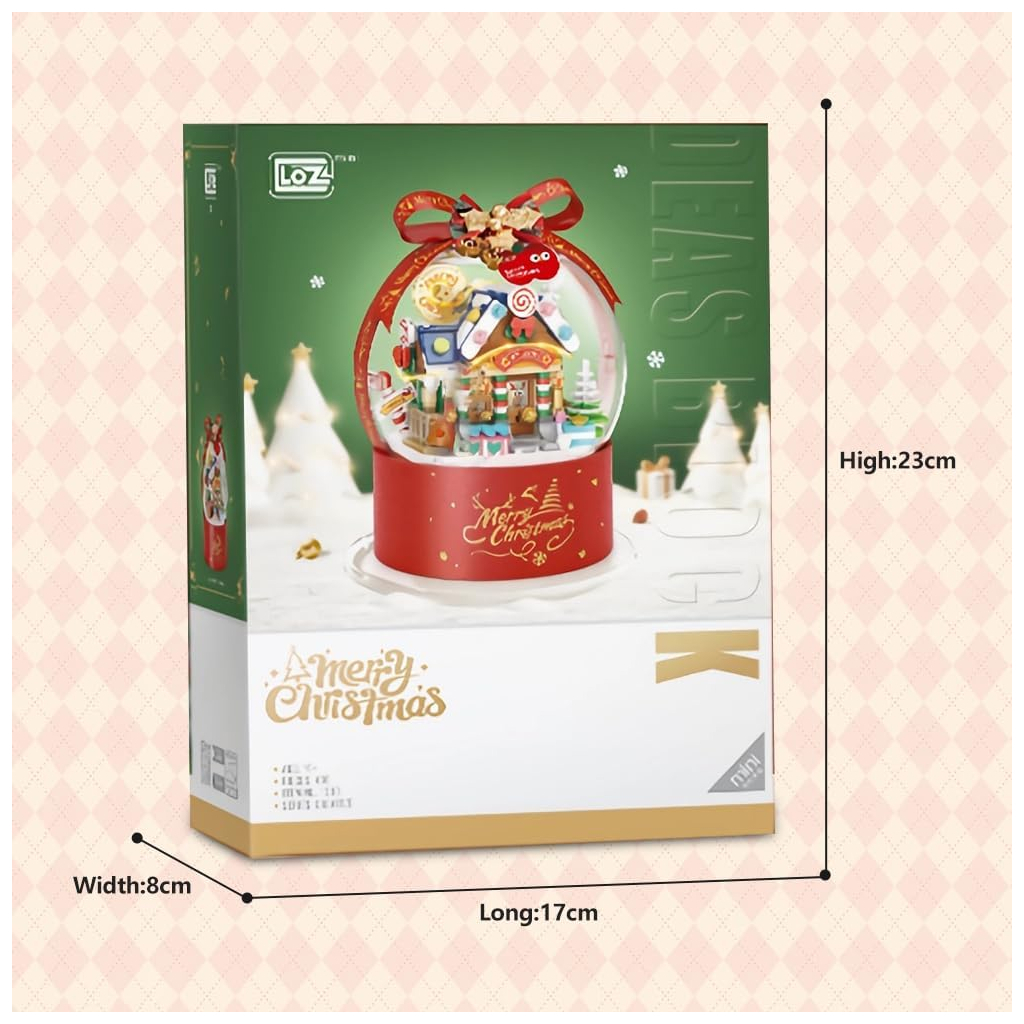 Конструктор LOZ mini Зимовий будиночок з вогниками без фігурок (1303) - зображення 3