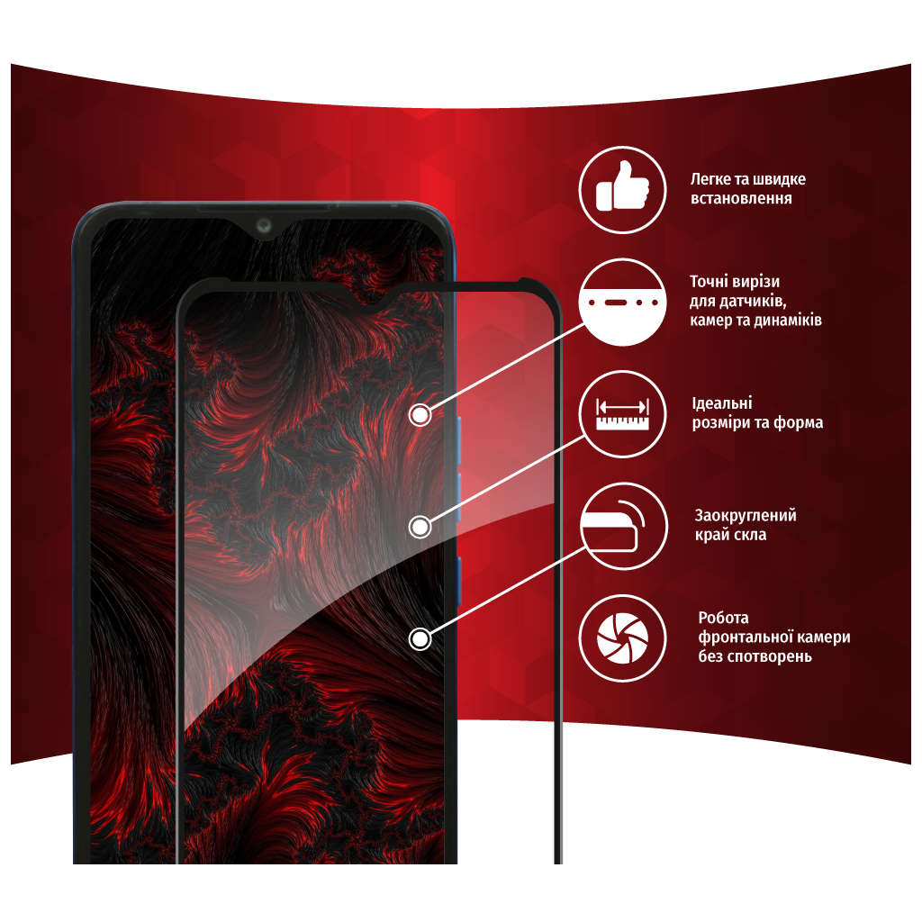 Скло захисне Intaleo Full Glue Tecno Pop 5 LTE (1283126535376) - зображення 2