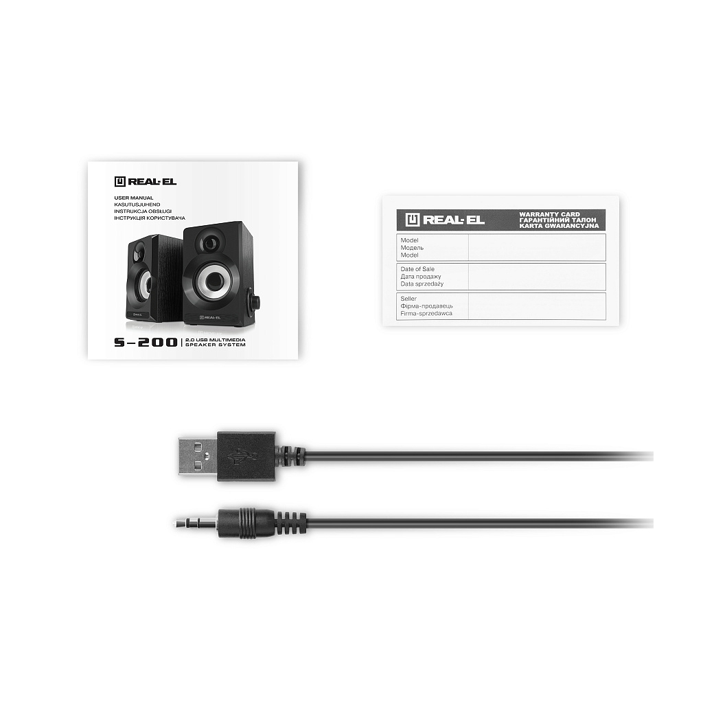 Акустична система REAL-EL S-200 USB Black - зображення 9