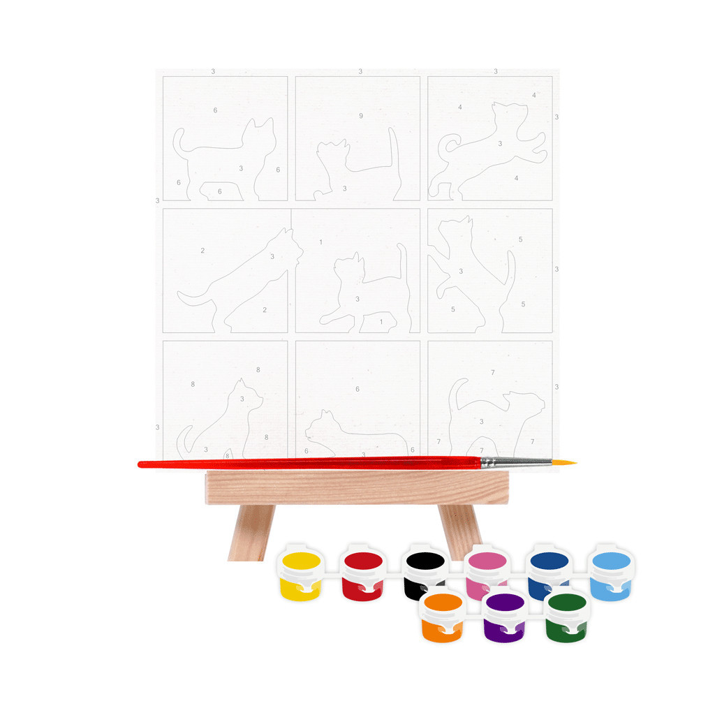 Картина по номерам Rosa Star Cats 15х15 см з мольбертом (4823098540595) - зображення 2