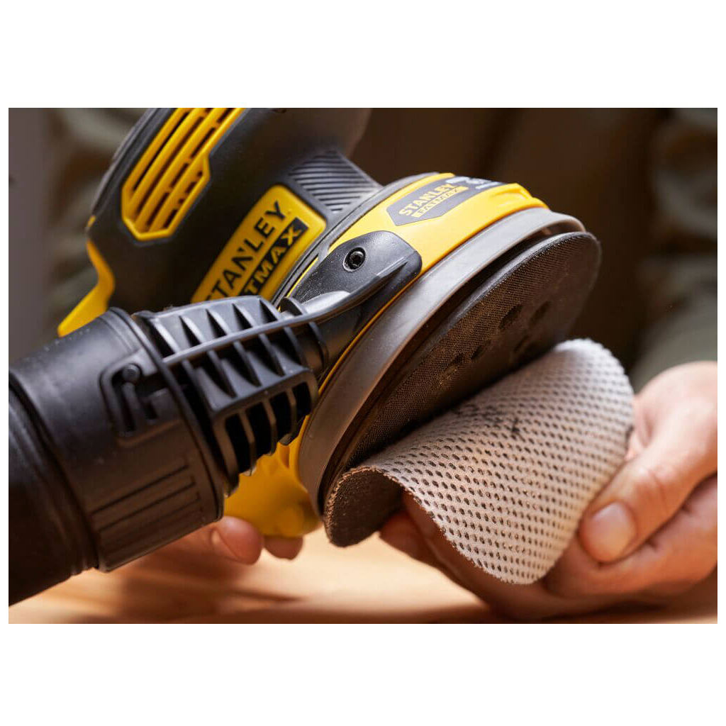 Шліфувальна машина Stanley ексцентрикова акумуляторна FatMax, безщіткова, Li-Ion 18В, 2Ah, 125 мм, 12000 об/хв (SFMCW220D1S) - зображення 12