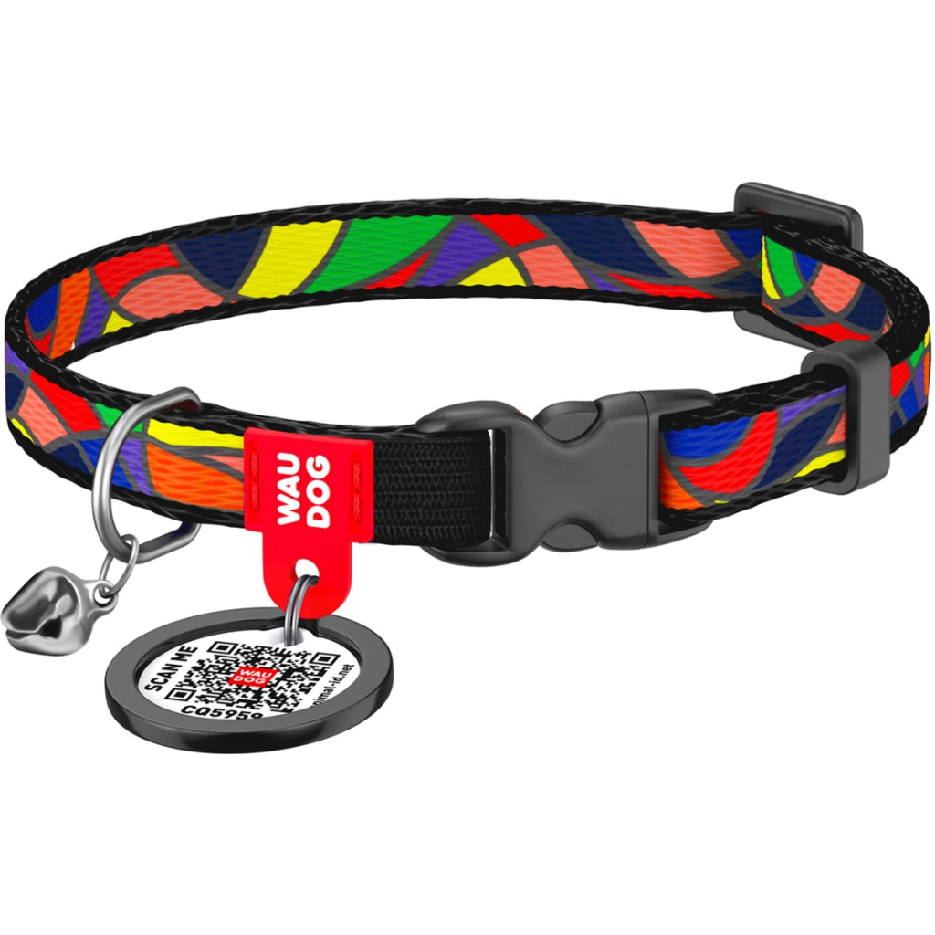 Нашийник для тварин WAUDOG Вітраж з QR паспортом XS 20-30 см (5265) - изображение 1