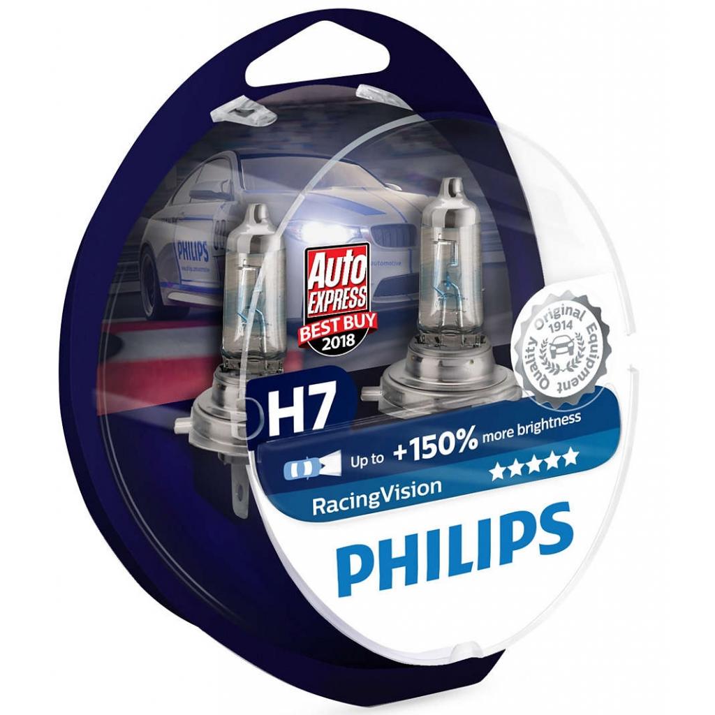 Автолампа Philips H7 RACING VISION +150%, 2шт (12972RVS2) - зображення 4