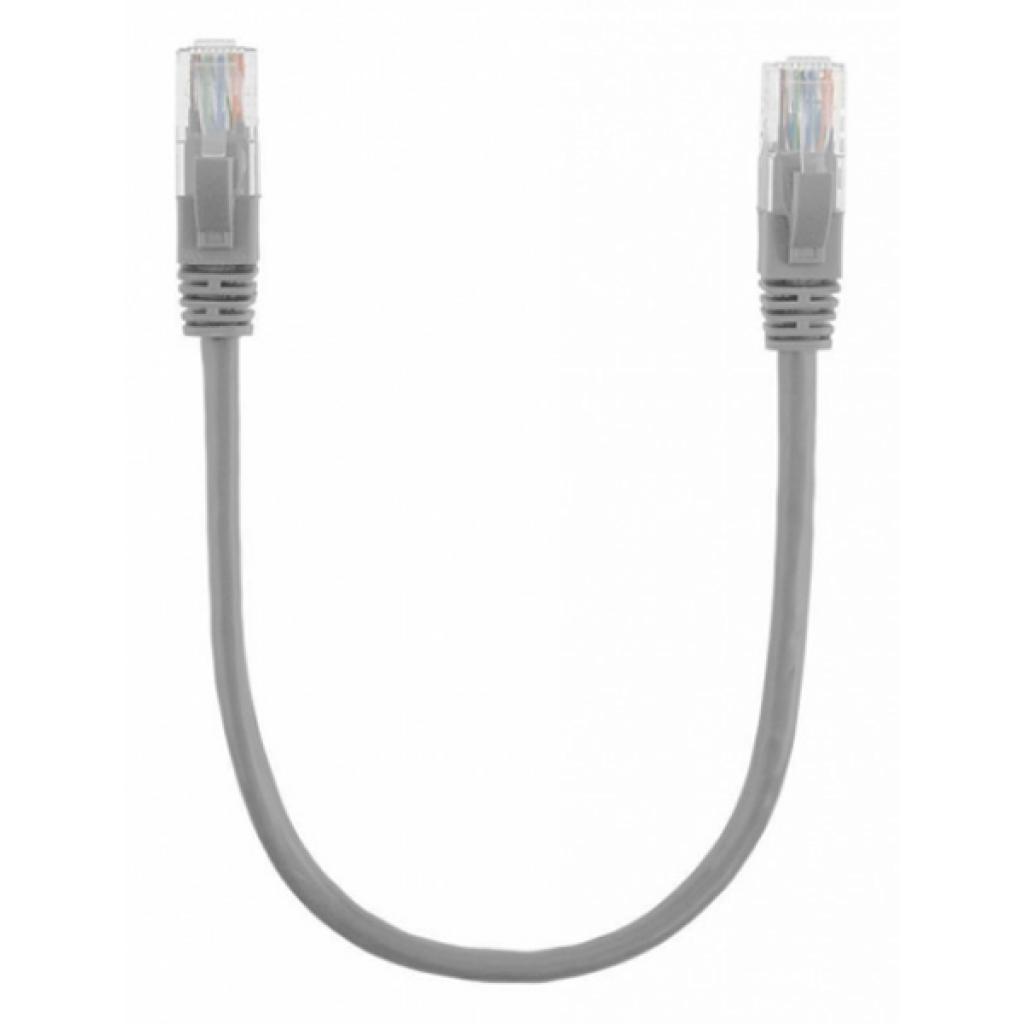Патч-корд 0.3м, UTP, cat.5e, CCA, grey Ritar (PCR-CCA/0.3G) - зображення 1
