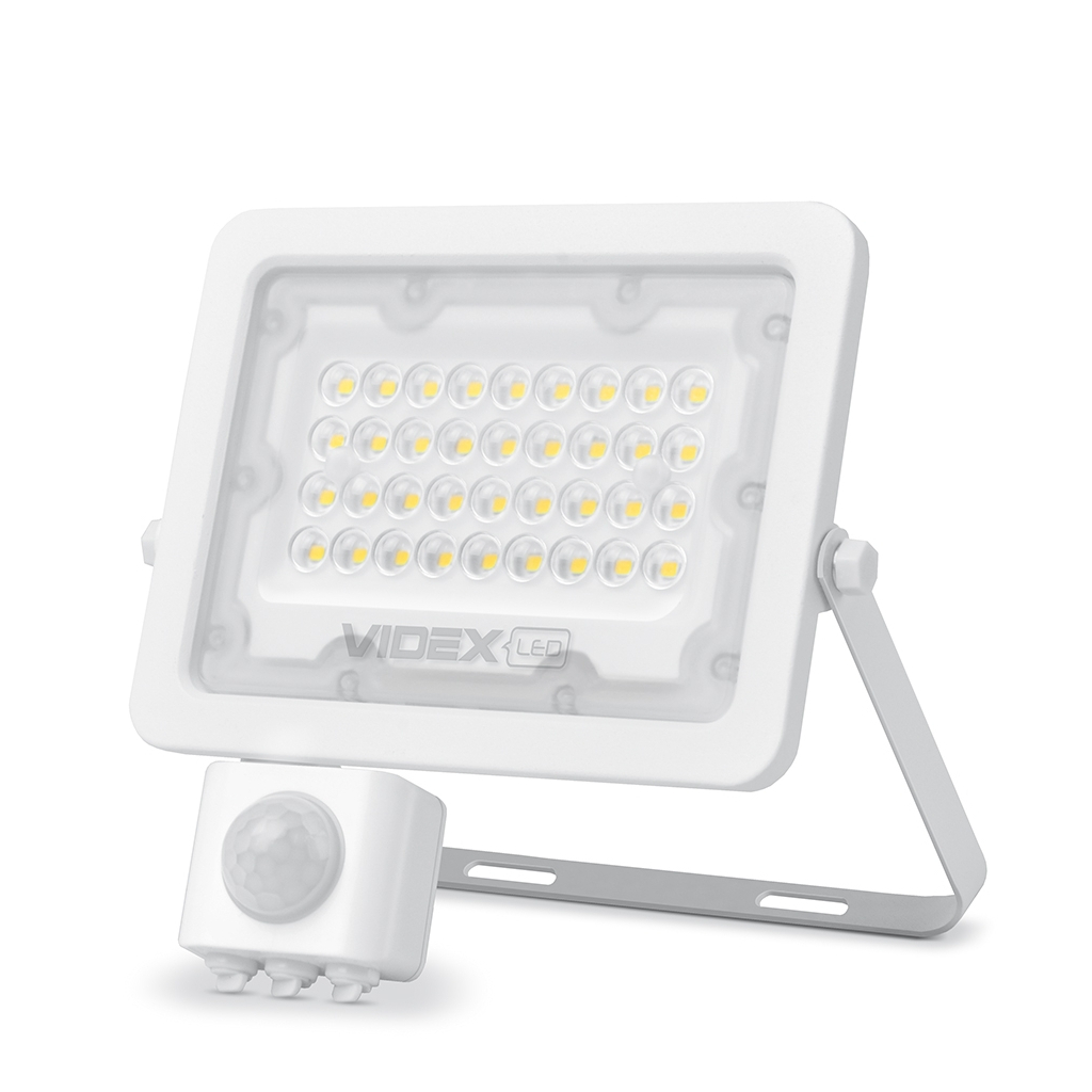 Прожектор Videx LED 30W 5000K з датчиком руху (VL-F2e305W-S) - зображення 1
