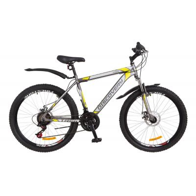 Велосипед Discovery 26" TREK 2018 AM 14G DD рама-15" St сіро-жовтий (OPS-DIS-26-134) - зображення 1