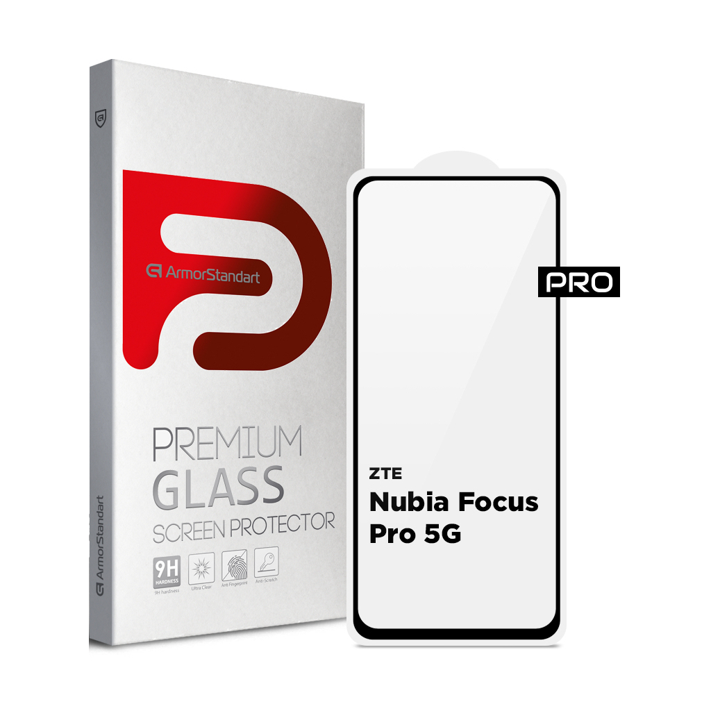 Скло захисне Armorstandart Pro ZTE Nubia Focus Pro 5G Black (ARM78908) - зображення 1