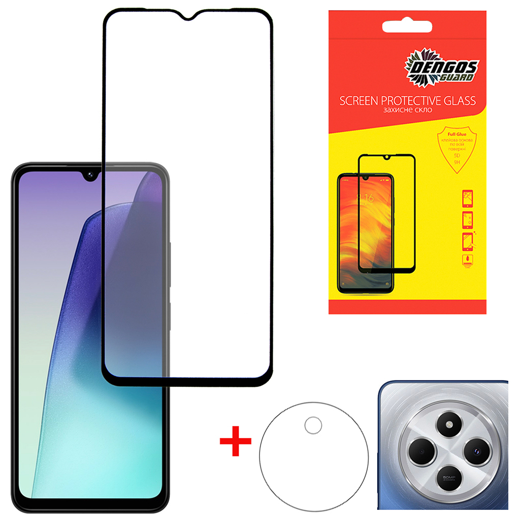 Скло захисне Dengos Xiaomi Redmi 14C Kit (DG-TGSCP-07) - зображення 1