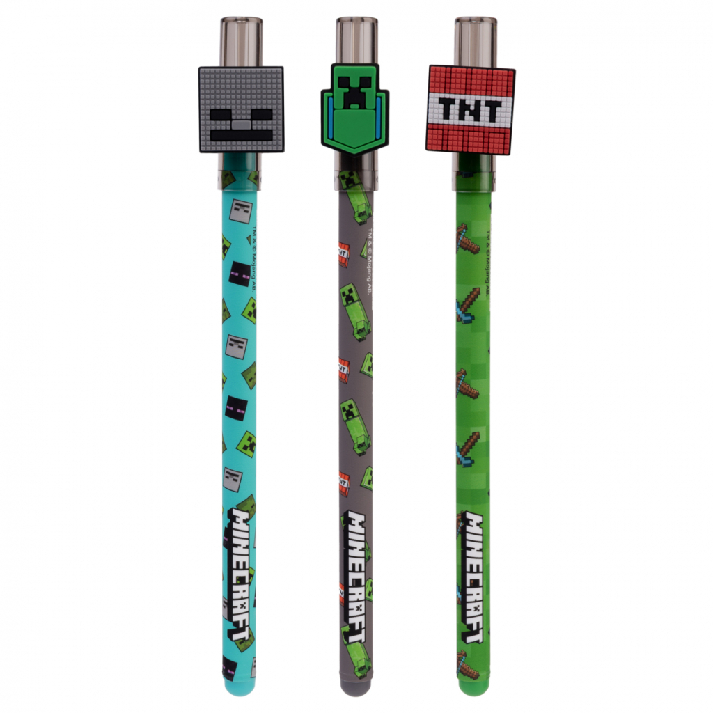Ручка гелева Yes пиши-стирай Minecraft 0,5 мм, синя (420378) - зображення 3