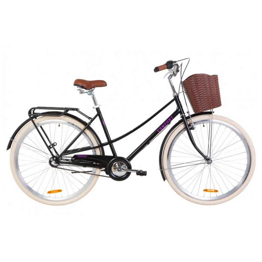 Велосипед Дорожник 28" COMFORT FEMALE рама-19,5" 2019 чорний, багажник + кошик (OPS-D-28-124) - зображення 1