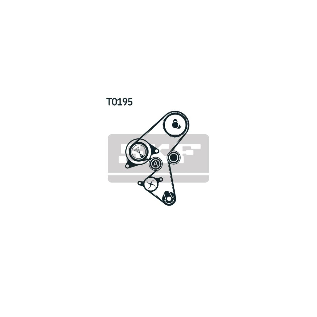 Комплект ременя ГРМ з помпой SKF VKMC 03140 - зображення 2