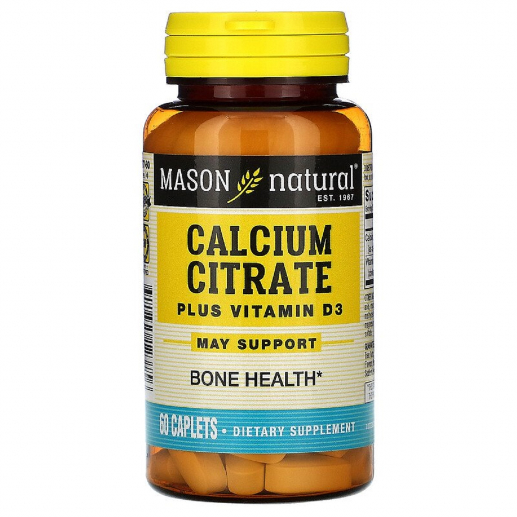 Вітамін Mason Natural Цитрат кальцію + Вітамін D3, Calcium Citrate Plus Vitamin D3 (MAV-12375) - зображення 1