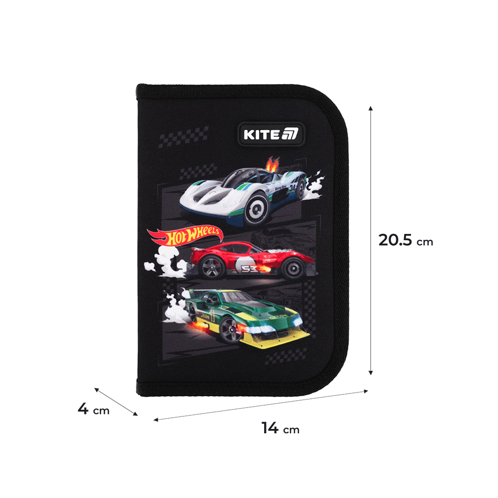 Пенал Kite 622-1 Hot Wheels 1 відділення, 2 відворот (HW25-622-1) - зображення 2