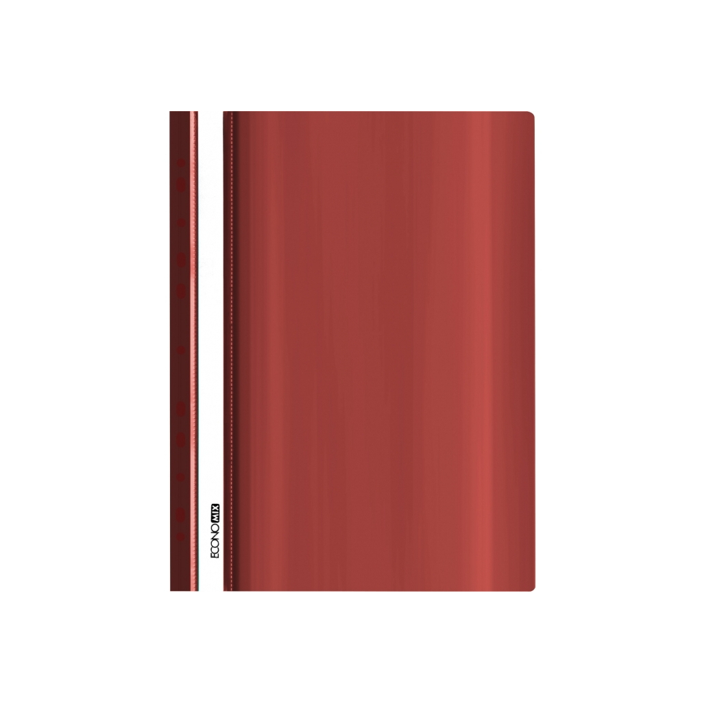 Папка-швидкозшивач Economix А4 без перфорації, фактура "глянець", бордова (E31511-18) - зображення 1