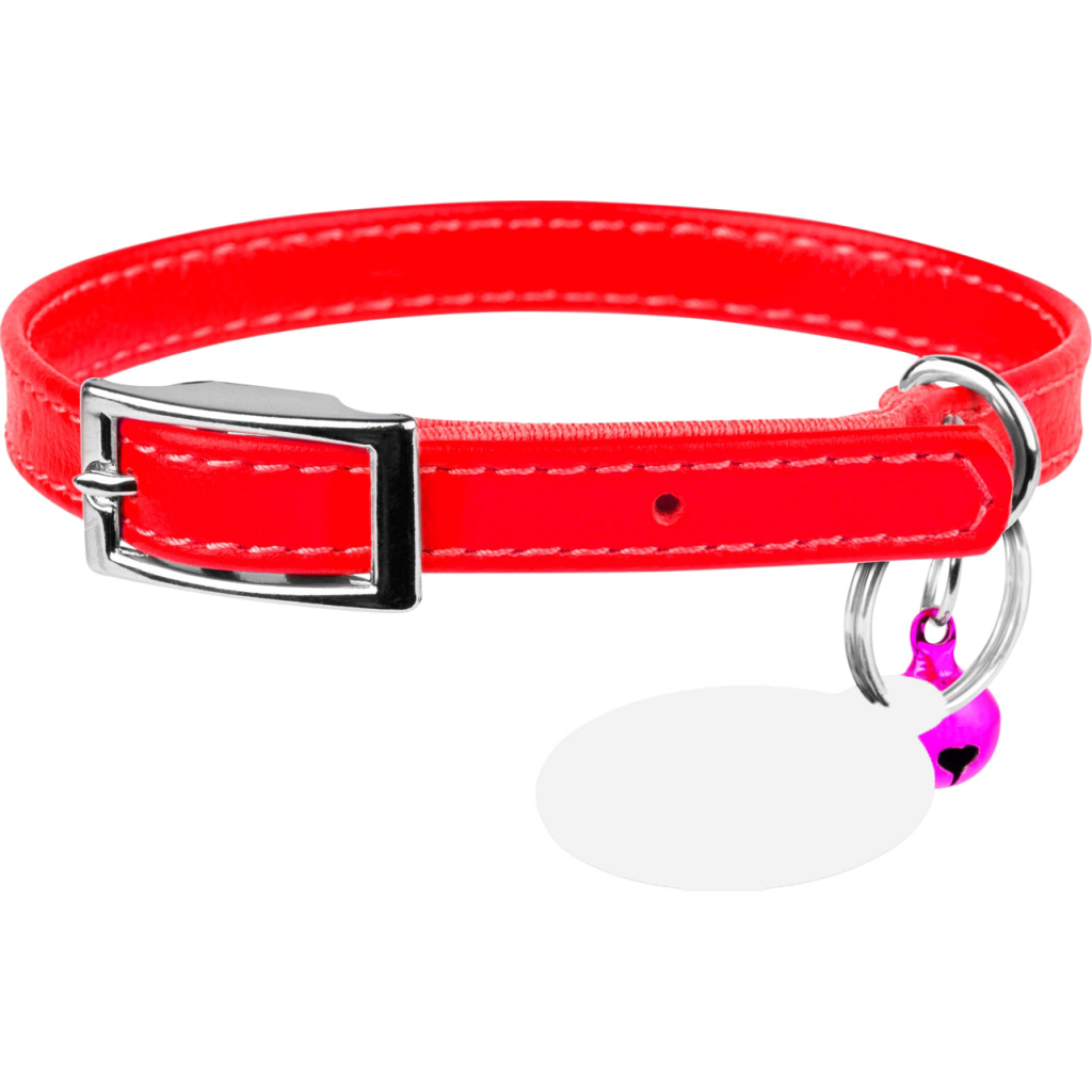 Нашийник для тварин WAUDOG Glamour з QR паспортом Д 22-30 см червоний (32483) - зображення 1