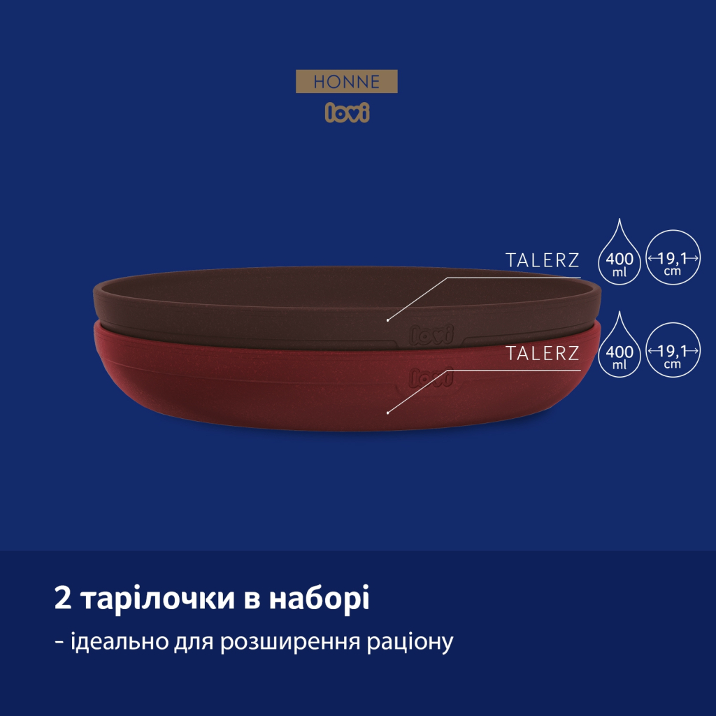 Тарілка дитяча Lovi Tamarillo Бордові 2 шт (21/530_red) - зображення 5
