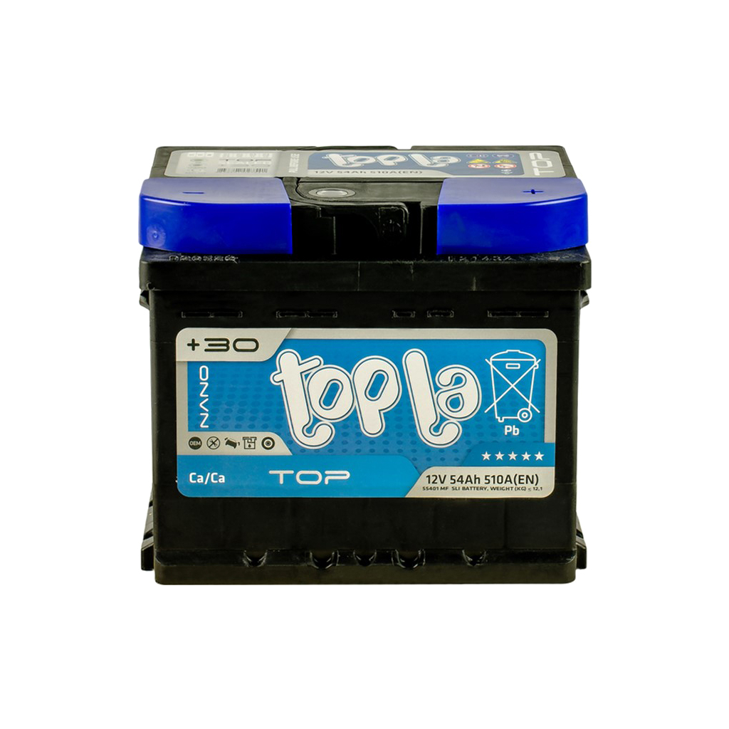 Акумулятор автомобільний Topla 54 Ah/12V TOP Euro (118 654) - зображення 1