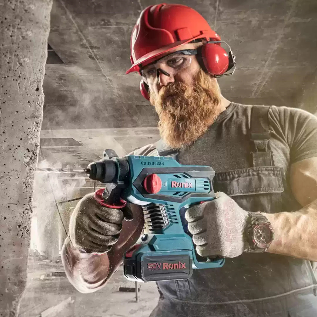 Перфоратор Ronix акумуляторний 20В, 4Ah х 2 (8910K) - зображення 10