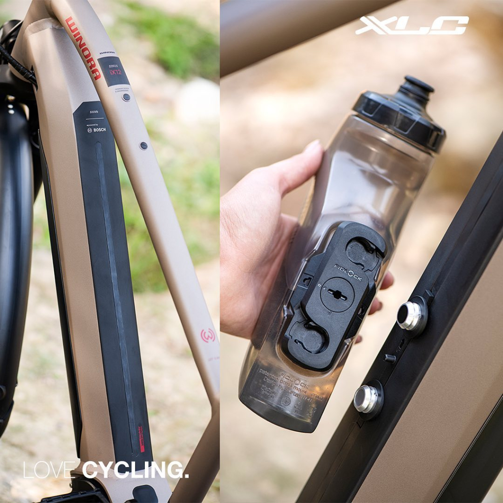 Фляга велосипедна XLC MR-S05 with adapter 600 мл Grey (2502402000) - зображення 3