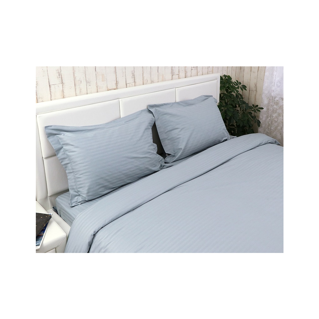 Постільна білизна Руно Сатин-страйп євро (845.50ДУ_Французький сірий) - зображення 6