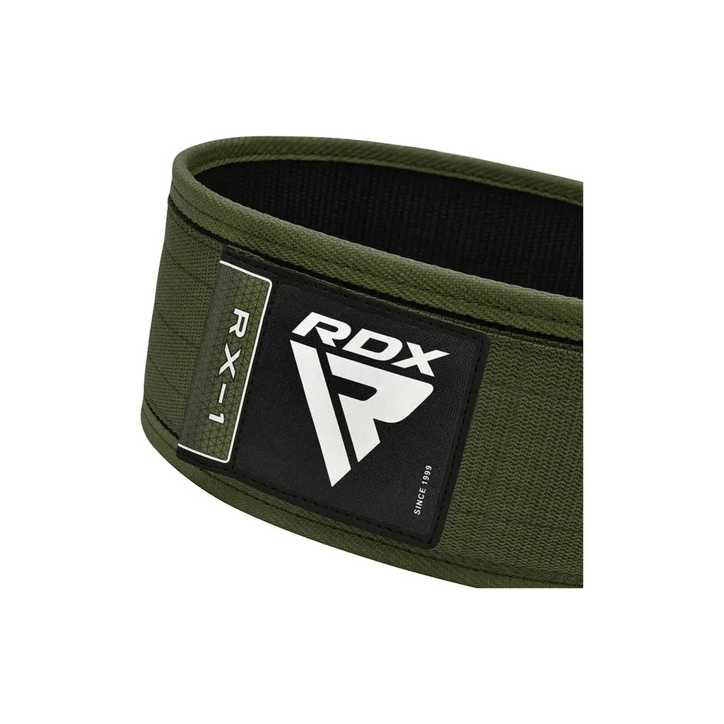 Атлетичний пояс RDX RX1 Weight Lifting Belt Army Green S (WBS-RX1AG-S) - зображення 6