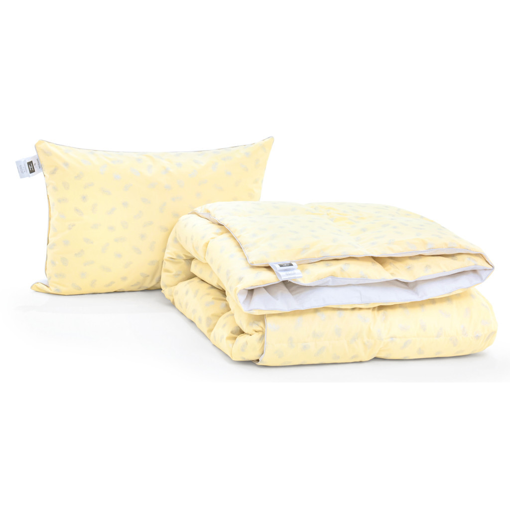Ковдра MirSon Набір пуховий №2118 Bio-Beige Зима 70% пух 220х240 + подушка 50х70 м'яка (2200003023589) - зображення 4