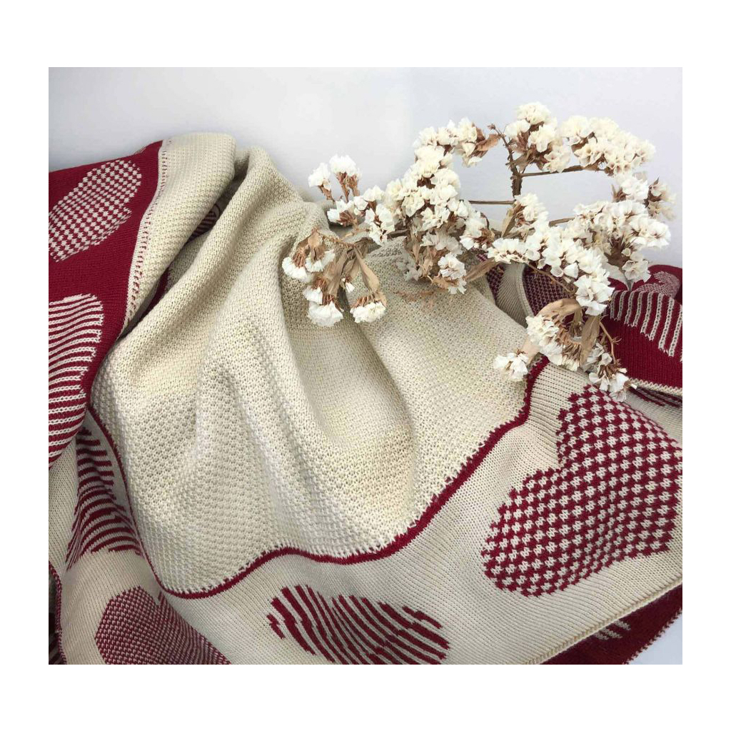 Плед Прованс в'язаний Серця 100х150 см (4823093436794) - зображення 2